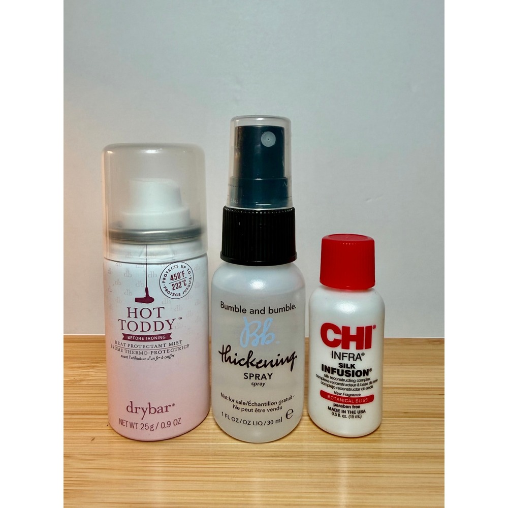 Drybar Hot Toddy Bumble and bumble Thickening Spray CHI Silk Infusion Travel Set